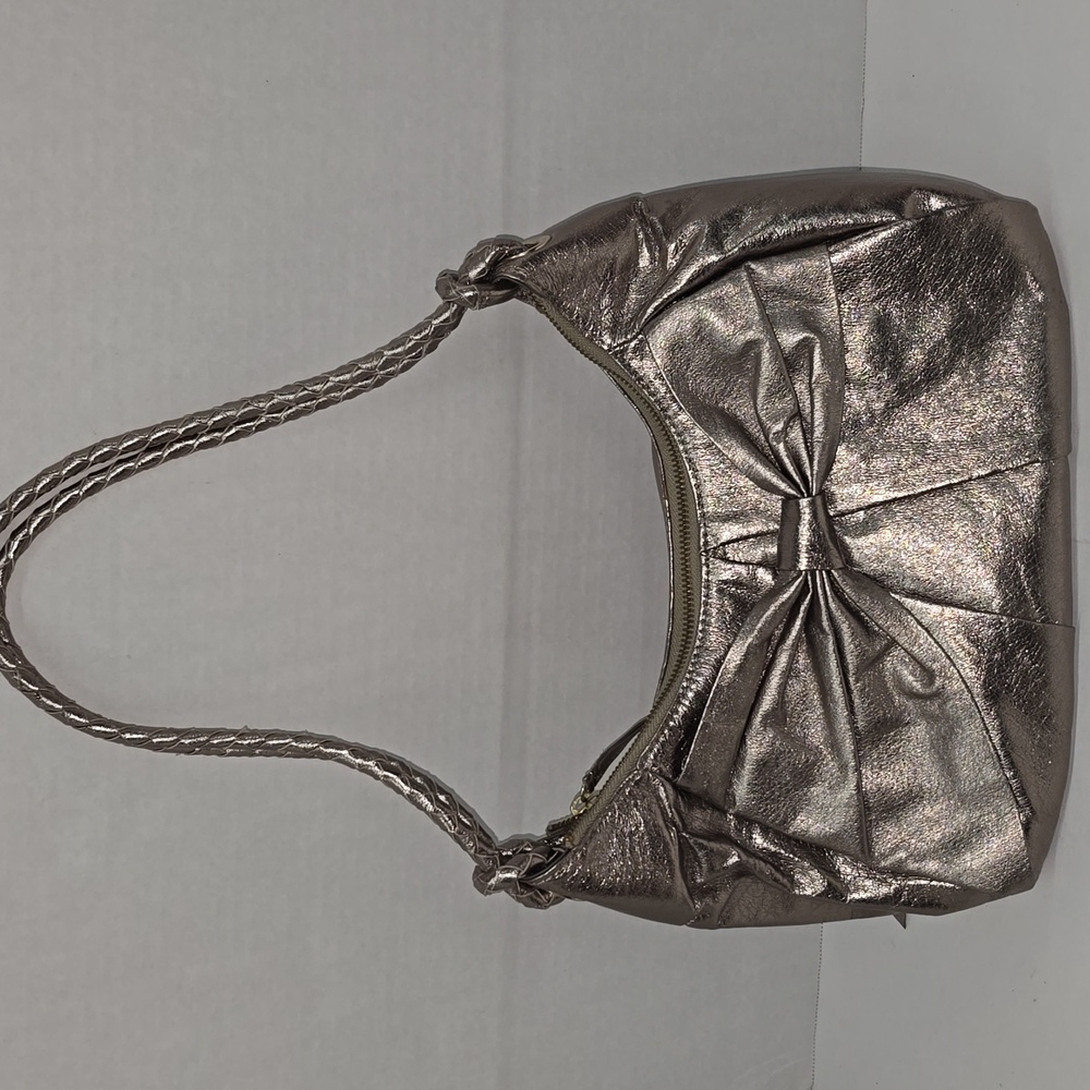 Elliot Lucca Metallic Leather Hobo Shoulder Purse